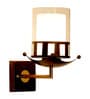 Mendeleev Gold and Brown Metal and Glass Wall Sconces