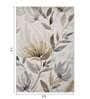 Gold and Grey Floral Polypropylene 7 ft x 5 ft Machine Made Carpet