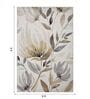 Gold and Grey Floral Polypropylene 9 ft x 6 ft Machine Made Carpet