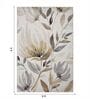 Gold and Grey Floral Polypropylene 9 ft x 6 ft Machine Made Carpet