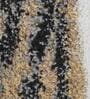 Gold and Grey Floral Polypropylene 9 ft x 6 ft Machine Made Carpet