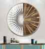 Gold And White Abstract Acrylic Round Wall Art