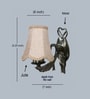 Gold Antique Decorative Wall Lamp with Beige Jute Shade for Home Interior