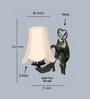 Gold Antique Off-White Cotton Shade Wall Light, Hall & Hotel