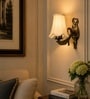 Gold Antique Off-White Cotton Shade Wall Light, Hall & Hotel