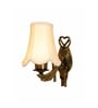 Gold Antique Off-White Cotton Shade Wall Light, Hall & Hotel