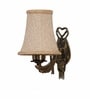 Gold Antique Wall Lamp with Beige Jute Shade & Restaurant
