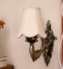 Gold Antique Wall Light with Beige Jute Shade, Dining & Hotel