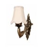 Gold Antique Wall Light with Beige Jute Shade, Dining & Hotel