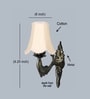 Gold Antique Wall Light with Beige Jute Shade, Dining & Hotel