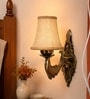 Gold Antique Wall Mounted Lamp with Black Cotton Shade & Bedroom