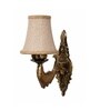 Gold Antique Wall Mounted Lamp with Black Cotton Shade & Bedroom