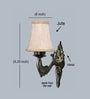 Gold Antique Wall Mounted Lamp with Black Cotton Shade & Bedroom