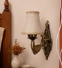 Gold Antique Wall Mounted Lamp with Black Cotton Shade & Bedroom