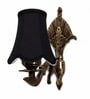 Gold Antique Wall Mounted Lamp with Black Cotton Shade