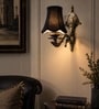 Gold Antique Wall Mounted Lamp with Black Cotton Shade