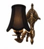 Gold Antique Wall Mounted Lamp with Black Cotton Shade