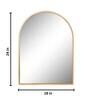 24 Inch Gold Arch Mirror in Steel Frame