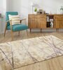 Buy Gold Art Silk Abstract 4 x 6  Feet Hand Tufted Carpet