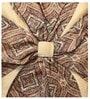 Gold Art Silk Chanderi Textured Floral 16x16 inches Cushion Covers (Set of 2)