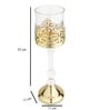 Gold Aurum Crest Pillar Candle Holder Big