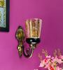 Gold B22 holder Metal & Glass Uplight Wall Scone
