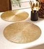 Golden Badra Round PVC Dining Table Placemat
