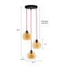 Diseno Gold Gold Glass Cluster Hanging Light