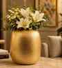 Gold black Tall Rounded Cylinder Vase For HomeDecor
