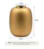 Gold black Tall Rounded Cylinder Vase For HomeDecor