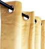 Gold Silk Blackout 7 Feet Eyelet Curtain (Set of 2)