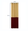 Gold Silk Blackout 7 Feet Eyelet Curtain (Set of 2)