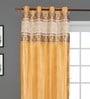 Gold Velvet Blackout 9 Feet Eyelet Curtain (1 Piece)