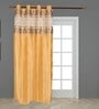 Gold Velvet Blackout 9 Feet Eyelet Curtain (1 Piece)