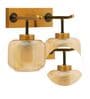 Hadley Black and Gold Metal and Glass Wall Sconces