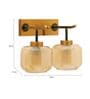 Hadley Black and Gold Metal and Glass Wall Sconces