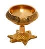 Gold Brass (Set of 2) Diyas With Tortoise Base