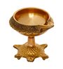 Gold Brass (Set of 2) Diyas With Tortoise Base