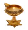 Gold Brass (Set of 2) Diyas With Tortoise Base