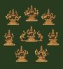 Gold Brass Astha Laxmi, 8 forms of Lakshmi, Goddess of Wealth