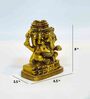 Gold Brass Brass Engraved Panchmukhi Ganesha Idol