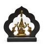 Gold Brass Goddess Lakshmi Maa With Elephants Gajlaxmi Seated On A Lotus Idol