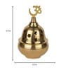 Gold Brass Handcrafted Covered Akhand Jyoti Diya
