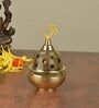 Gold Brass Handcrafted Covered Akhand Jyoti Diya