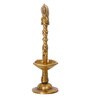 Gold Brass Handcrafted Parrot Diya for 5 wicks with Stand eCraftIndia