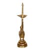 Gold Brass Handcrafted Peocock with Diya for 6 Wicks eCraftIndia