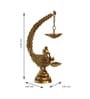 Gold Brass Handcrafted Peocock with Diya for 6 Wicks eCraftIndia