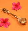Gold Brass Krishna Spoon for Pouring Ghee in Havan Kund
