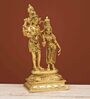 Gold Brass Laxmi Narayan Statue Lord Vishnu Goddess Lakshmi Idol