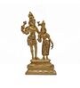 Gold Brass Laxmi Narayan Statue Lord Vishnu Goddess Lakshmi Idol